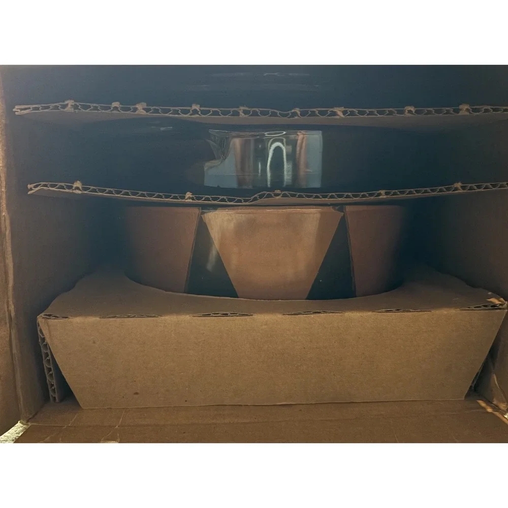 NOS Corning Vision Amber V-20 3 pc Double Boiler 1.5L Pot Sauce Pan & Lid FRANCE